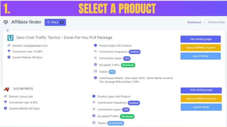 AI Affiliate Tool review: Find top products & run campaigns