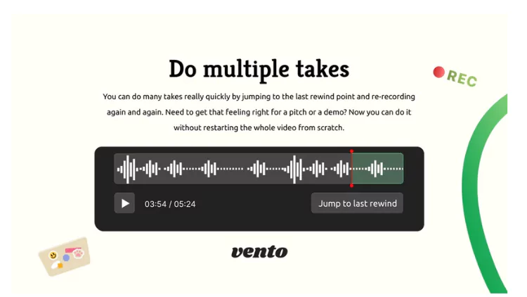 Buy Vento Now: Pause And Rewind Screen Recorder 2025